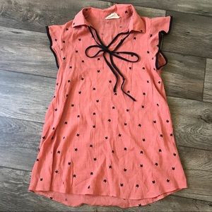Sweet Wanderer Ruffle Cat Blouse Top
